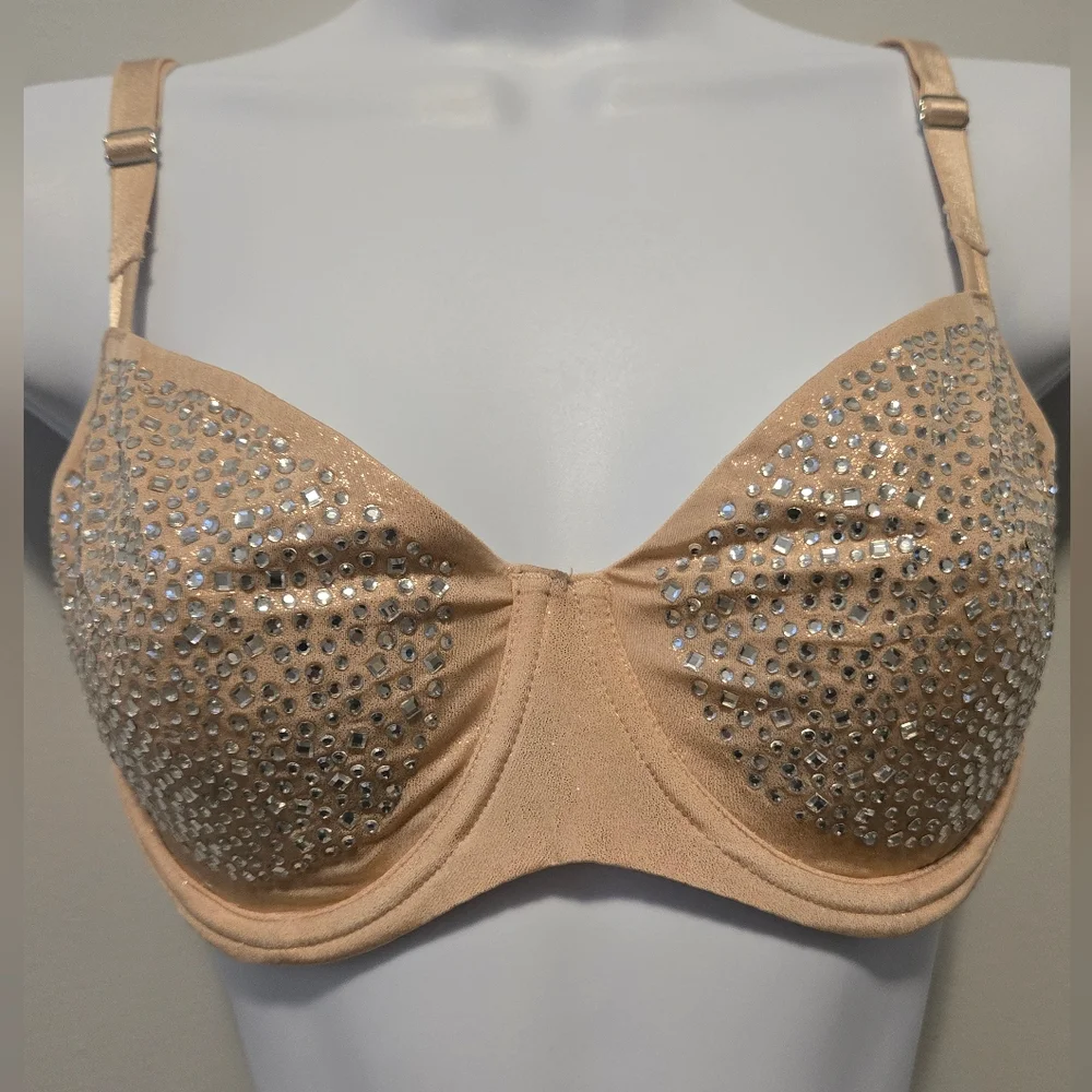 Victoria's Secret Dream Angels Pushup Without Padding Rhinestone Bra, SIZE 34DD - Picture 2 of 12
